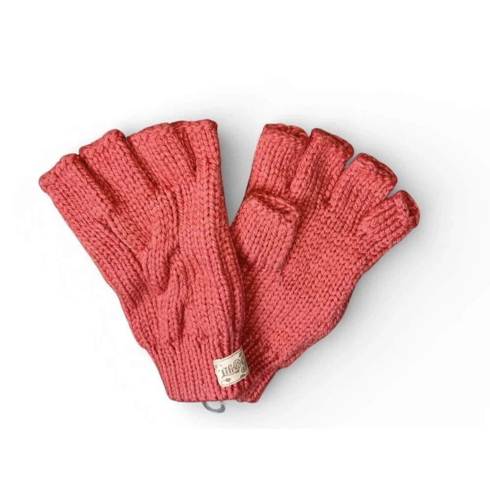 Life Is Good Knitted Fingerless Gloves NEW NWT One Size Winter Warm Soft Knit